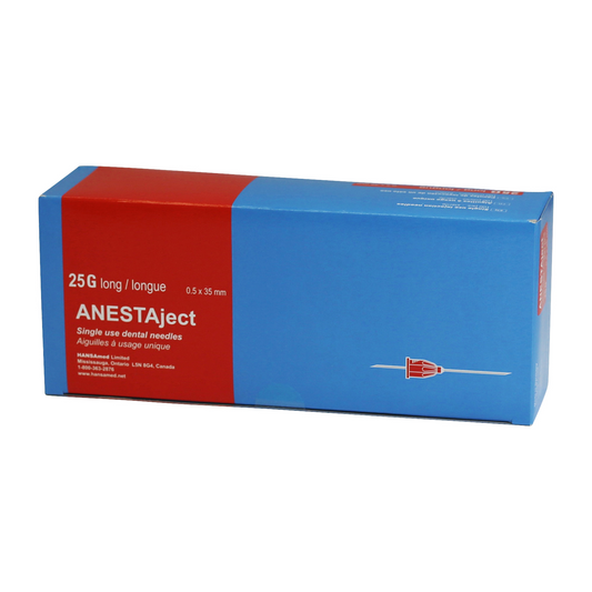 ANESTAject Plastic Hub 25G Long (35mm), 100 Needle/Bx