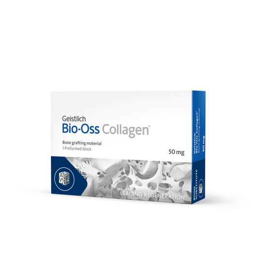 Geistlich Bio-Oss® Collagène 50 mg (environ 2,5 mm x 5,0 mm x 7,5 mm), 1 flacon/boîte