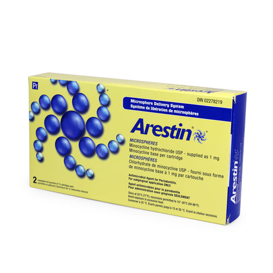 Arestin® (minocycline HCl) Microsphères, 1 mg, 24 carpes/boîte