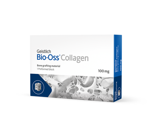 Geistlich Bio-Oss® Collagène 100 mg (environ 5,0 mm x 5,0 mm x 7,0 mm), 1 flacon/boîte