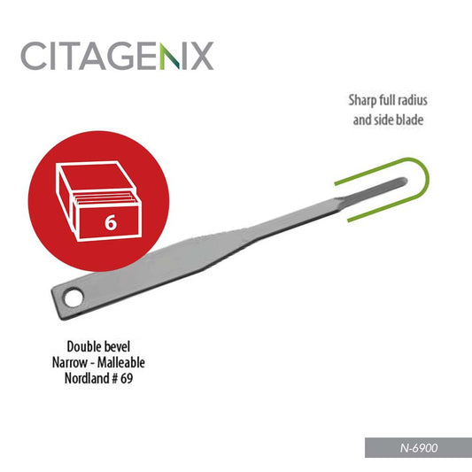 Lame Nordland, étroite #69, double lame (malléable), 6 lames/boîte N6900