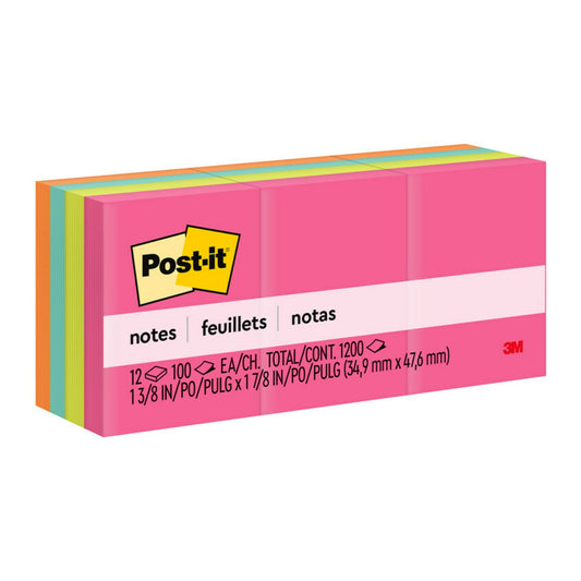 Feuillets Post-it - Collection Poptimistic, 1-3/8" x 1-7/8", paquet de 12