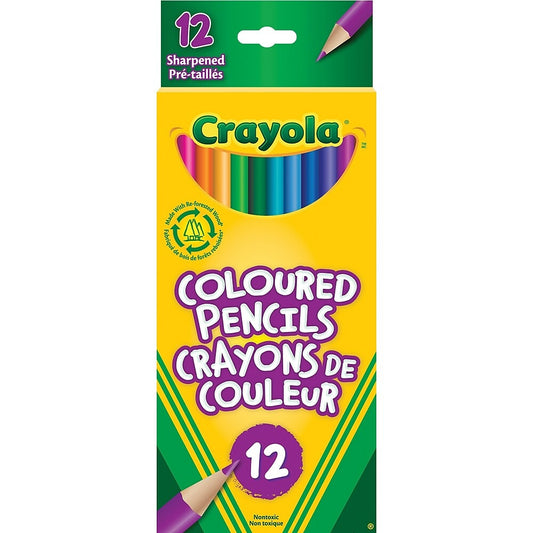 Crayons de couleur Crayola, paquet de 12