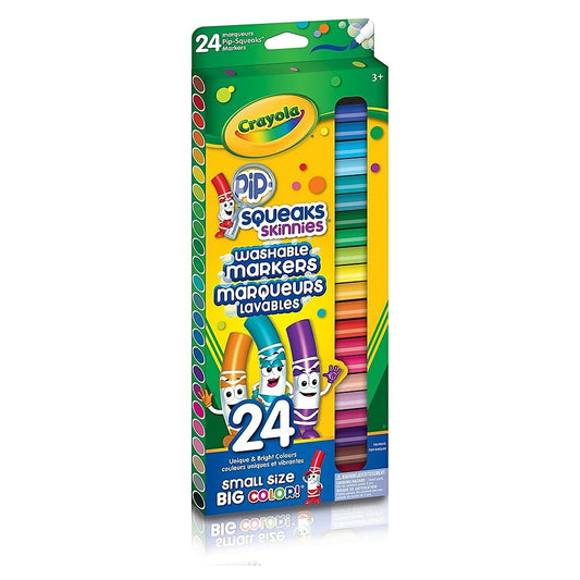 Crayola - Marqueurs lavables Pip Squeaks Skinnies, paq./24