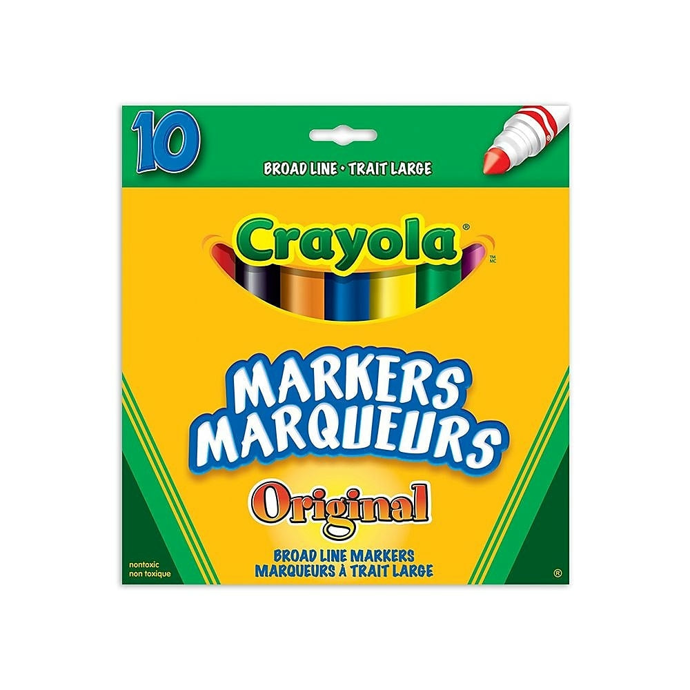 Marqueurs à lignes larges originales Crayola, paquet de 10