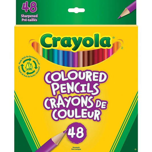 Crayons de couleur Crayola, paquet de 48