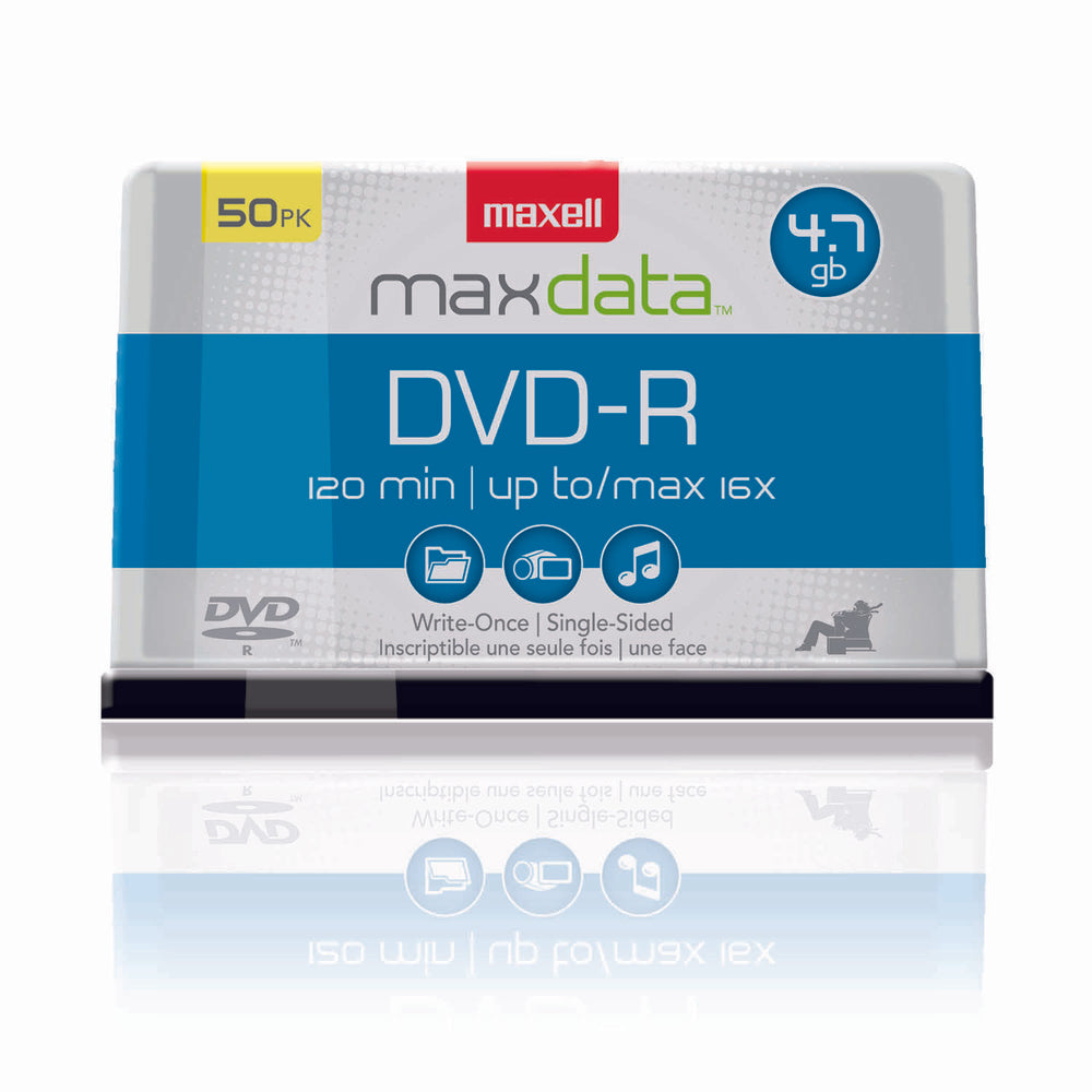 Support DVD-R enregistrable Maxell, 4,7 Go, paquet de 50