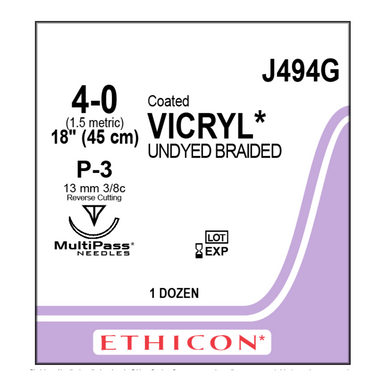 Suturas Ethicon J494G 4/0 P3 12/Caja