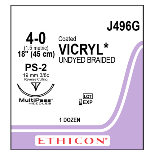 Vicryl PS-2 4-0 Suture 18"