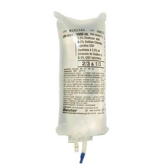 Dextrose 3.3% & 0.3% Saline, IV Solutions