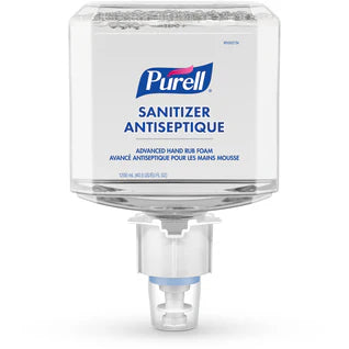 Recharge de mousse désinfectante pour les mains Purell Advanced pour distributeurs de désinfectant pour les mains sans contact ES6 - 1 200 ml - Paquet de 2