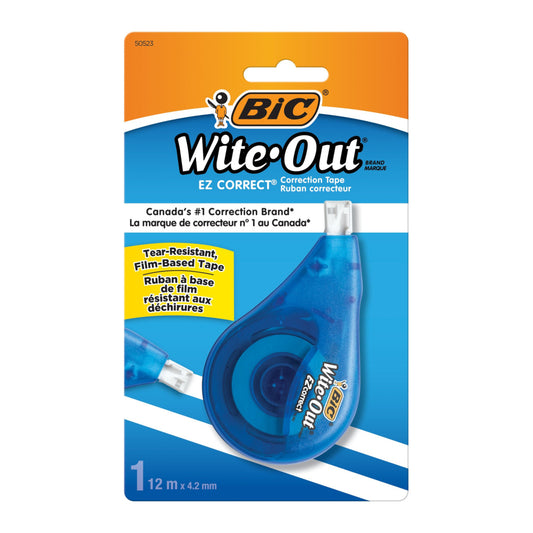 Ruban correcteur EZ Correct de marque BIC Wite-Out - Blanc