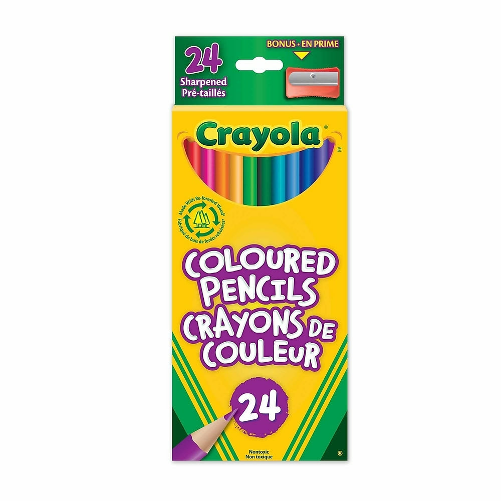 Crayons de couleur Crayola, paquet de 24