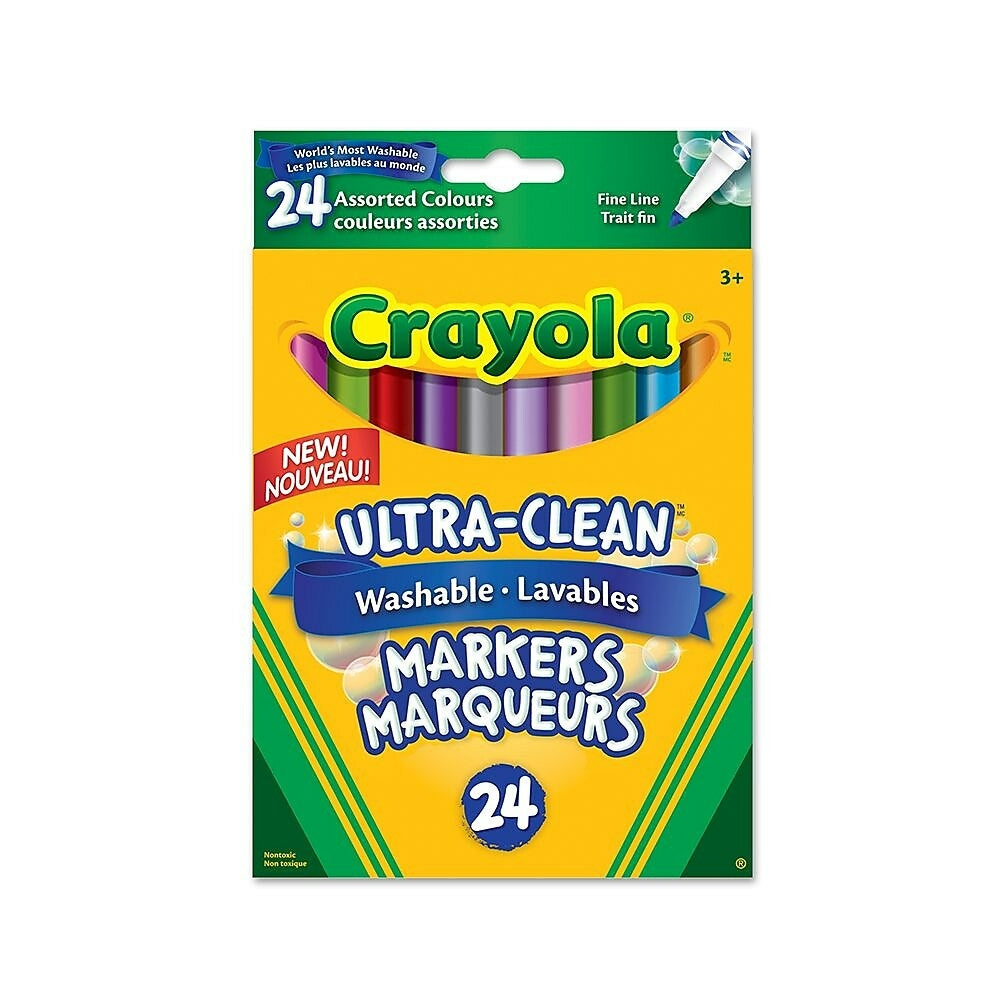 Collection de marqueurs lavables Colossal Crayola, pointe fine, paquet de 24