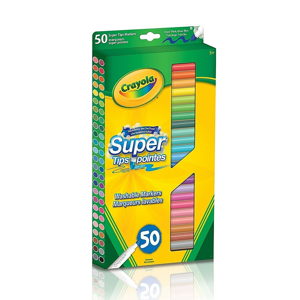 Marqueurs Super Tips lavables Crayola, paq./50