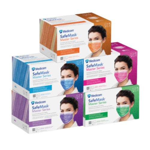 Masque facial de procédure SafeMask Master Series avec technologie Simply Soft, 50/boîte, niveau 1