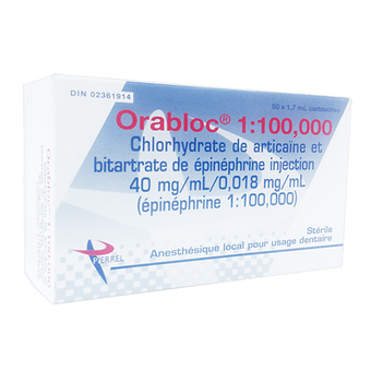 Orabloc 1:100.000 EPI 4% Arti 1.8ml 50/Boîte