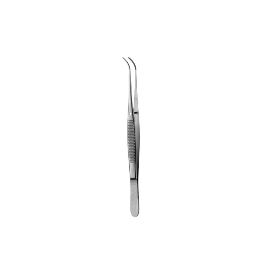 Semken Dressing Forcep, Serrated, Curved, 12CM