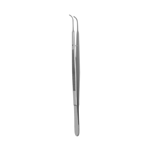 Gerald Tissue Forcep, 1x2 Teeth, Curved, 18CM