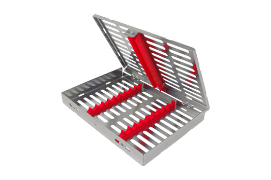 Sterilization Cassette for 10 Instruments - 180x130x22, W/O Lock, Non Detatchable - D2D HealthCo.