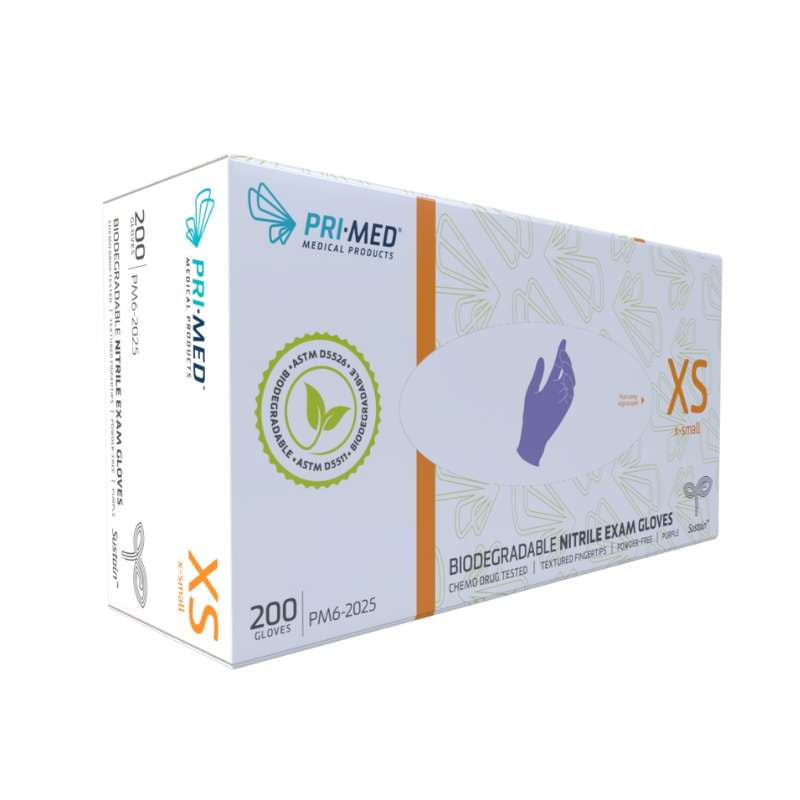 PRIMED Sustain Biodegradable Nitrile Gloves - D2D HealthCo.