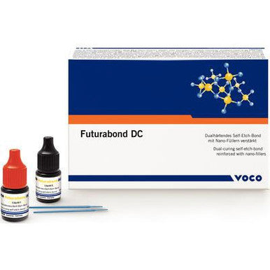 Kit de botella Futurabond DC: botella de 4 ml de líquido A y botella de 4 ml de líquido B. Doble curado