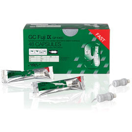 GC Fuji IX GP FAST A2 Cápsulas, 50/Pk. PAQUETE DE EXPORTACIÓN. Ionómero de vidrio autocurable