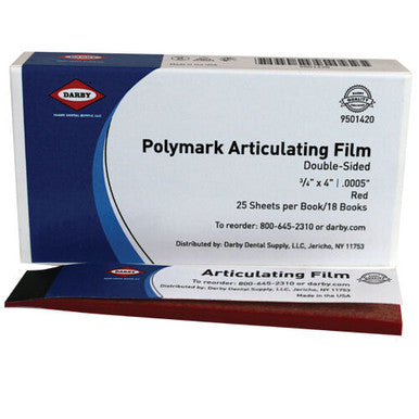 Película articulada Polymark roja, 13 micras, 450/tiras