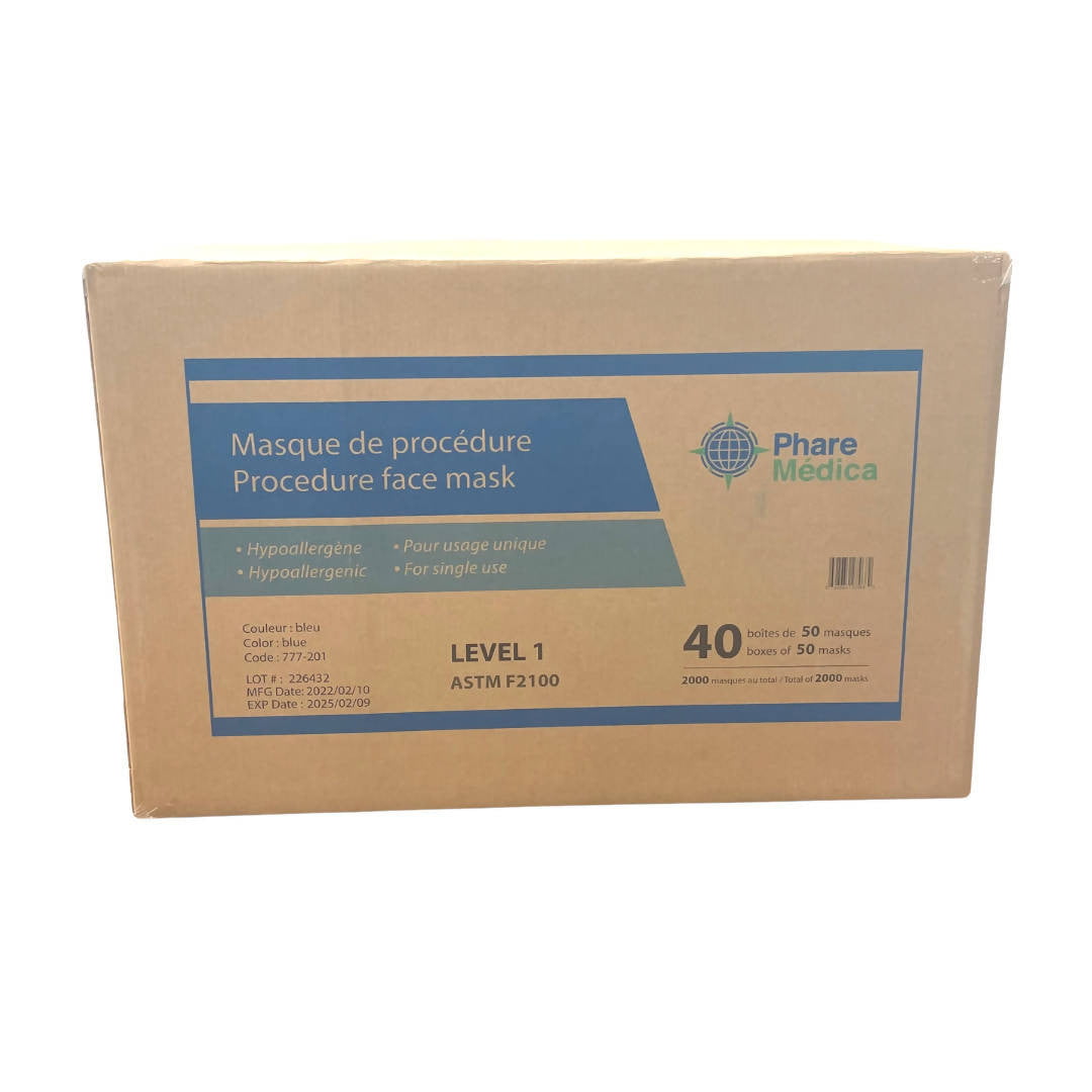 ASTM Adult Level 1 medical mask - 50/box - D2D HealthCo.