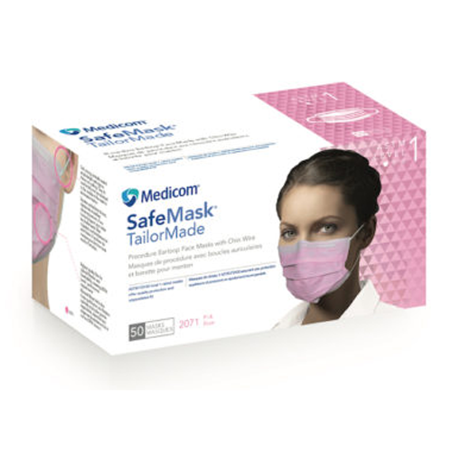 Masque contour d'oreille sur mesure SafeMask Rose Niveau 1 50/boîte