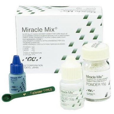 Kit de mezcla en polvo y líquido Miracle Mix, corona y núcleo reforzados con metal de autocurado