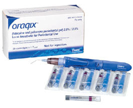 Oraqix Lidocaína y Prilocaína Gel Periodontal 2,5%/2,5%. Sin agujas