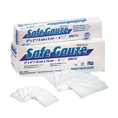 Safe-Gauze Esponja de gasa no tejida, no estéril, 2' x 2', 4 capas, caja de 5000