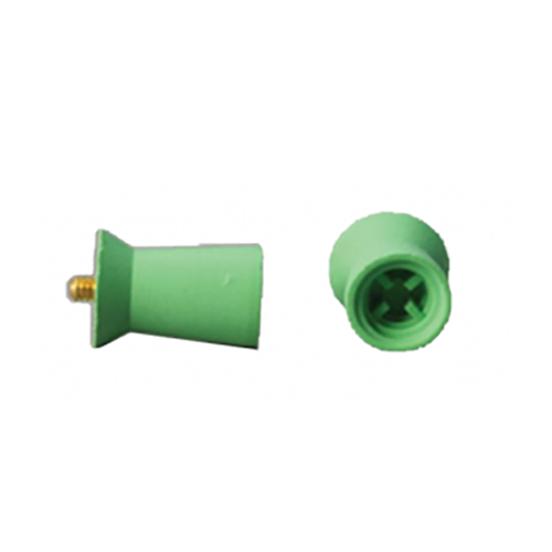Latex-free Screw Shank Densco Prophy Cups - Soft Light Green rubber with reverse helix rib design, 144 cups